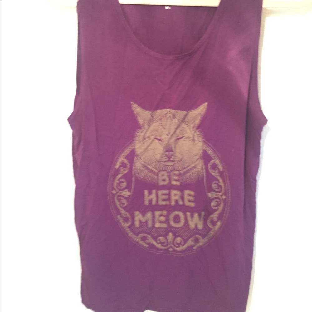Purple yoga tank top